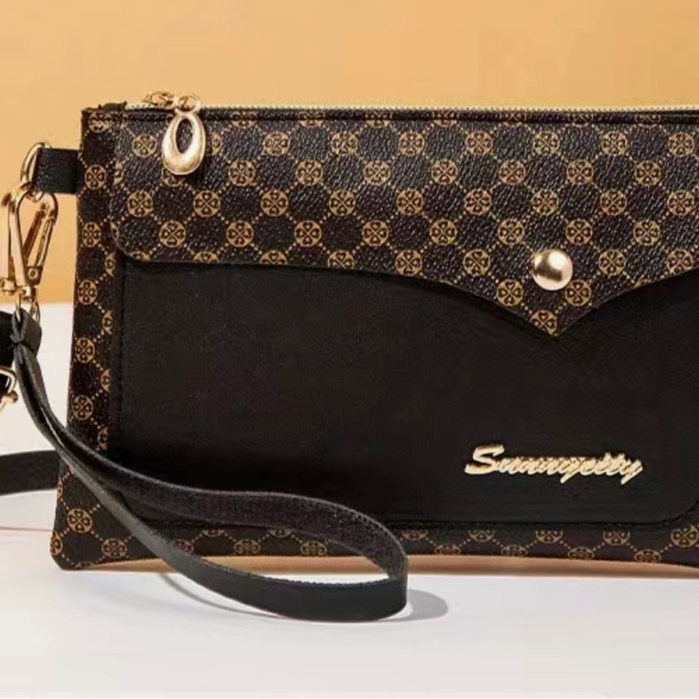 Retro Pattern Wristlet Crossbody Bag, Classic Versatile Fashion Shoulder Bag - Picture 1 of 4